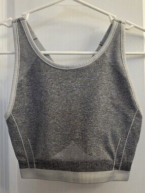 Spanx Seamless Sculpt Cloudy Grey Sports Bra - Sz S